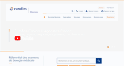 Desktop Screenshot of biomnis.com