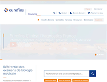 Tablet Screenshot of biomnis.com